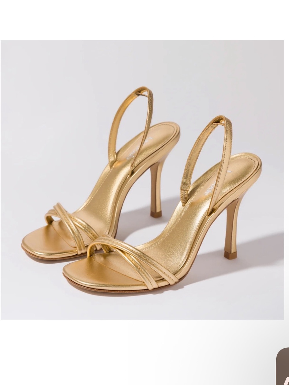 LARROUDE
Annie Sandal In Gold Metallic Leather size  6 gently used
$315